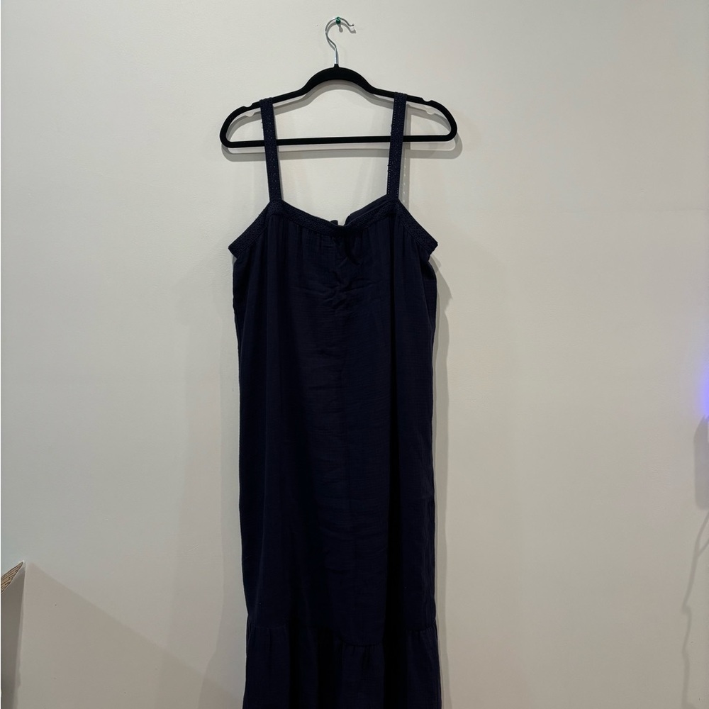 100% cotton Navy Blue Women's Dress